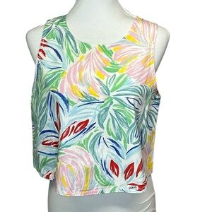 Georges Marciano Colorful Leaf Print Blouse